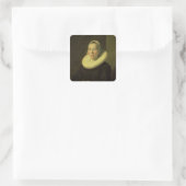 Portrait einer Frau, 1644 Quadratischer Aufkleber (Tasche)
