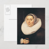 Portrait einer Frau, 1665 Postkarte (Vorne/Hinten)