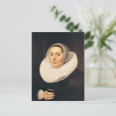 Portrait einer Frau, 1665 Postkarte (Stehend Vorderseite)