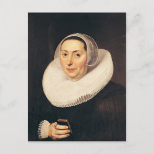 Portrait einer Frau, 1665 Postkarte