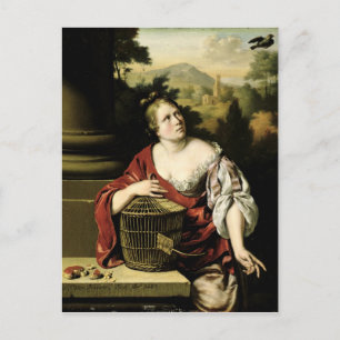 Portrait einer Frau, 1687 Postkarte