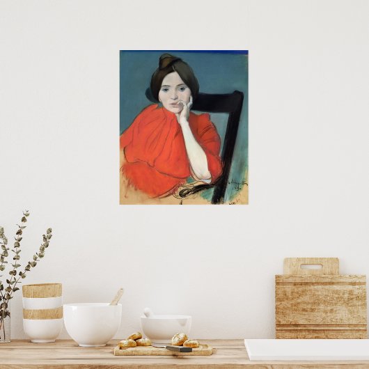 Portrait einer Frau, 1890 Poster (Küche)