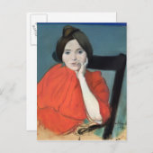 Portrait einer Frau, 1890 Postkarte (Vorne/Hinten)