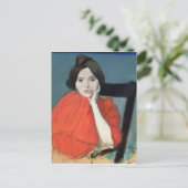 Portrait einer Frau, 1890 Postkarte (Stehend Vorderseite)