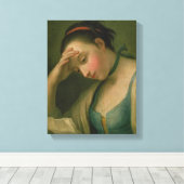 Portrait einer Frau 2 Leinwanddruck (Insitu (Holzboden))