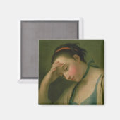 Portrait einer Frau 2 Magnet (Vorderseite/Rückseite)