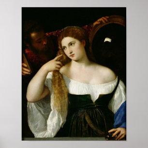 Portrait einer Frau auf ihrer Toilette, 1512-15 Poster