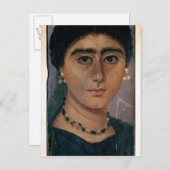 Portrait einer Frau aus Fayum, 1.-4. Jahrhundert Postkarte (Vorne/Hinten)