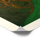 Portrait einer Frau im Kleeblatt Green & Gold Poster (Ecke)