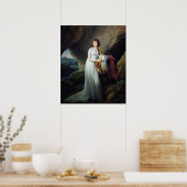 Portrait einer Frau in einer Höhle Poster (Küche)