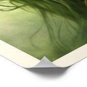 Portrait einer Frau in grüner irischer keltischer Poster (Ecke)