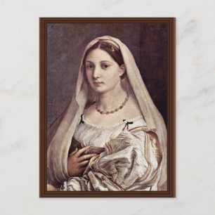 Portrait einer Frau (La Velata) von Raffael Postkarte