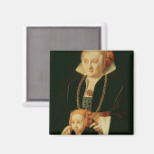 Portrait einer Frau mit ihrer Tochter Magnet (Vorderseite/Rückseite)