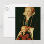 Portrait einer Frau mit ihrer Tochter Postkarte (Vorne/Hinten)