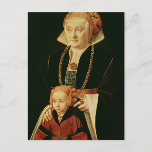 Portrait einer Frau mit ihrer Tochter Postkarte (Vorderseite)