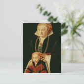 Portrait einer Frau mit ihrer Tochter Postkarte (Stehend Vorderseite)