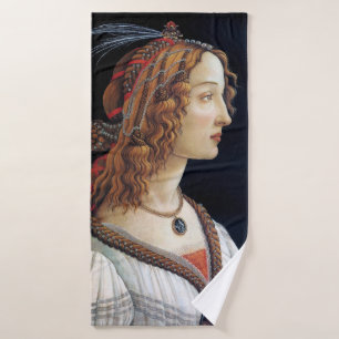 Portrait einer Frau, Sandro Botticelli Badehandtuch