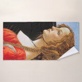 Portrait einer Frau, Sandro Botticelli Badehandtuch (Badehandtuch)
