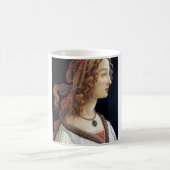 Portrait einer Frau, Sandro Botticelli Kaffeetasse (Mittel)