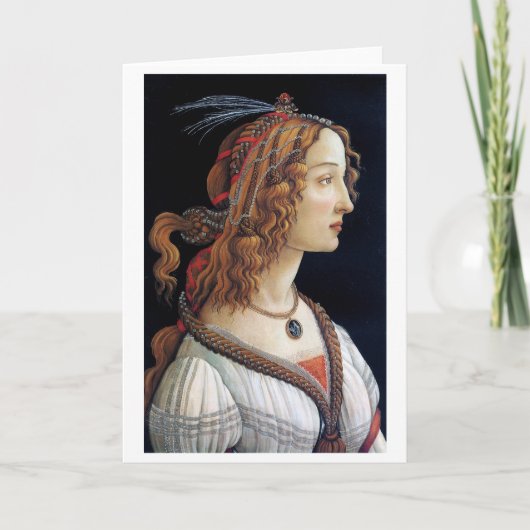 Portrait einer Frau, Sandro Botticelli Karte (Vorderseite)