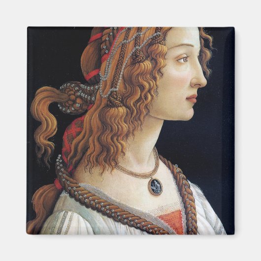 Portrait einer Frau, Sandro Botticelli Magnet (Vorne)