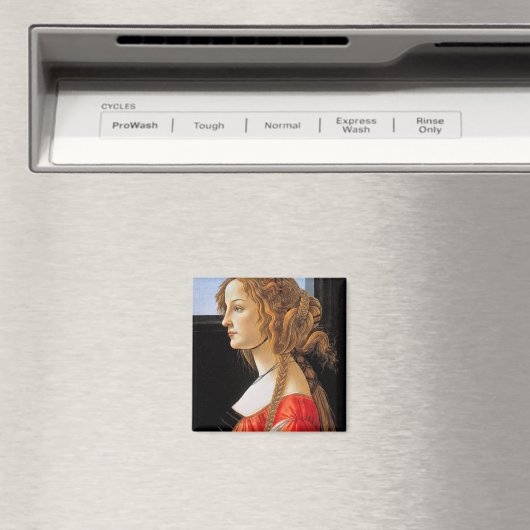 Portrait einer Frau, Sandro Botticelli Magnet (In Situ (Geschirrspüler))