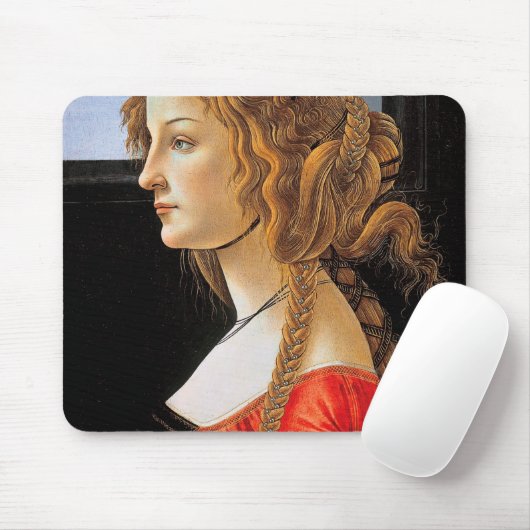 Portrait einer Frau, Sandro Botticelli Mousepad (Mit Mouse)