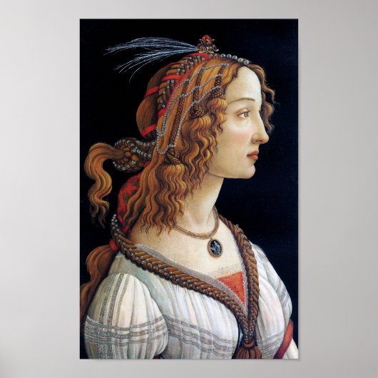 Portrait einer Frau, Sandro Botticelli Poster (Vorne)