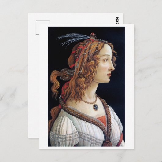 Portrait einer Frau, Sandro Botticelli Postkarte (Vorne/Hinten)