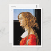 Portrait einer Frau, Sandro Botticelli Postkarte (Vorne/Hinten)