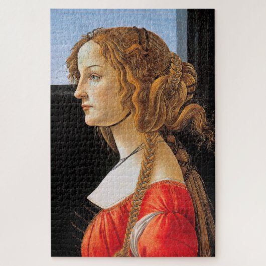 Portrait einer Frau, Sandro Botticelli Puzzle (Vertikal)