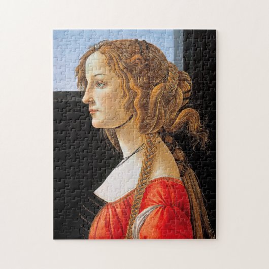 Portrait einer Frau, Sandro Botticelli Puzzle (Vertikal)