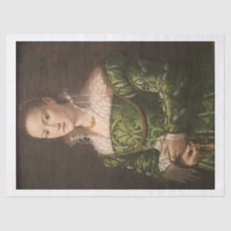 Portrait einer Frau von Allesandro Allori Decoupag Seidenpapier