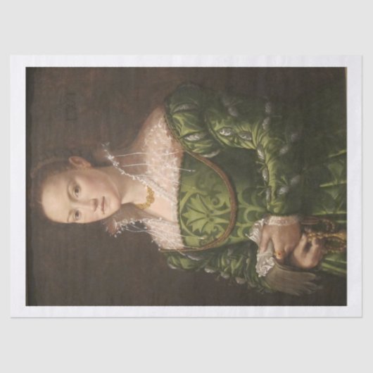 Portrait einer Frau von Allesandro Allori Decoupag Seidenpapier (Vorderseite)