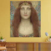 Portrait einer Frau von Charles Allan Winter Leinwanddruck (Insitu (Wohnzimmer))