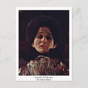 Portrait einer Frau von Gustav Klimt Postkarte