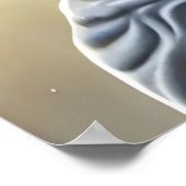 Portrait einer grauen Alien | AI Art Poster (Ecke)