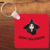 Portrait einer Hexe Schlüsselanhänger (Vorderseite)