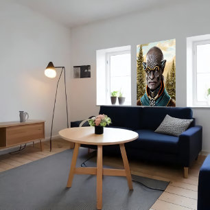 Portrait einer humanoiden Alien   AI Art Poster