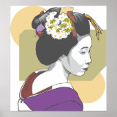 Portrait einer japanischen Frau Poster (Vorne)