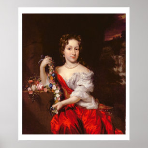Portrait einer jungen Dame (Öl auf Leinwand) Poster