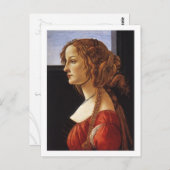 Portrait einer jungen Frau auf der Postkarte (Vorne/Hinten)