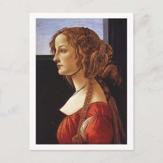 Portrait einer jungen Frau auf der Postkarte (Vorderseite)