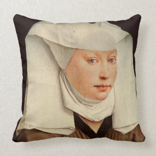 Portrait einer jungen Frau in einem innigen Hut, c Kissen