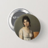 Portrait einer jungen Frau in Weiß Button (Vorne & Hinten)