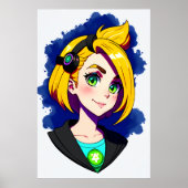 Portrait einer jungen Frau mit blonden Haaren | Ar Poster (Vorne)