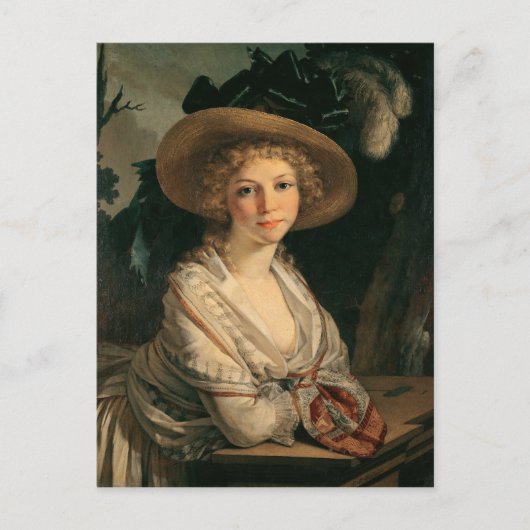 Portrait einer jungen Frau Postkarte (Vorderseite)