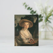 Portrait einer jungen Frau Postkarte (Stehend Vorderseite)