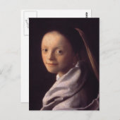 Portrait einer jungen Frau Postkarte (Vorne/Hinten)