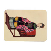 Portrait einer Karomane (w/c) Magnet (Horizontal)